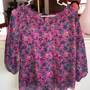 pink floral shirt